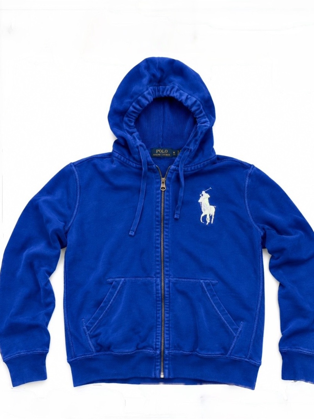 Polo by Ralph Lauren Men’s Bright Blue Full-Zip Hoodie